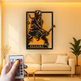 Insegna in metallo personalizzata per giocatore di hockey su prato LED - Regalo personalizzato per atleti - Decorazione per sala sportiva