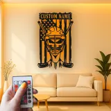 Insegna personalizzata per portiere di hockey | Arte murale LED in metallo | Decorazione per camera da adolescente e man cave | Regalo per giocatore di hockey