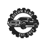 Custom Muscle Car Led Light Metal Wall Art Personalized Gift for Car Enthusiasts Garage or Man Cave Decor 2