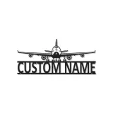 Insegna in metallo LED personalizzata per aereo - Regalo di aviazione per pilota - Decorazione per hangar