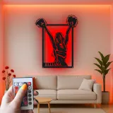 Cartel de metal LED personalizado para animadoras, regalo de animación para su habitación de adolescente o decoración de sala de animación
