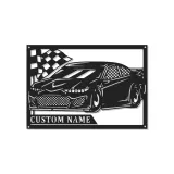 Personalized Race Car LED Sign | Custom Metal Wall Art for Garage | Gift for Car Enthusiast | Racing Decor