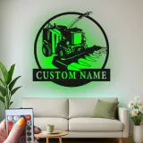 Custom Tractor Metal Sign with LED | Personalized Farmer Gift | Farmhouse Agriculture Wall Decor