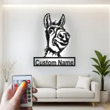 Personalisierte LED-Metall-Wandkunst mit Esel – Geschenk mit Bauernhoftier, rustikale Wohnkultur für Tierliebhaber