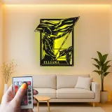 Cartel de metal LED de soldado femenino | Decoración patriótica personalizada | Cartel de nombre militar personalizado | Regalo para veteranos