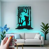 Custom Duck Hunter Metal Wall Art | LED Lighted Hunting Sign | Labrador Silhouette | Cabin Decor & Outdoorsman Gift