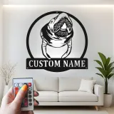 Manatee LED Metal Wall Art | Personalized Sea Cow Name Sign | Custom Nautical Decor for Beach House & Ocean Lovers