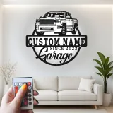 Cartel de metal LED personalizado para garaje de camiones, regalo para entusiastas de coches, decoración de man cave