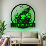 Plaque LED corbeau gothique personnalisée | Décoration murale crâne personnalisée | Décor corbeau spooky pour Halloween et la maison | Plaque prénom sur mesure