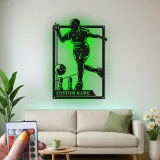 Custom Bowling Player Led Light Metal Wall Art Personalized Gift for Bowlers Game Room Sports Decor