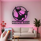 Panneau LED Personnalisé Joueur de Football | Décoration Murale en Métal Personnalisée | Décor & Cadeau pour Athlète