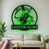 Arte in Metallo per Contrabbasso | Insegna LED Personalizzata per Musicisti | Decorazione per Studio su Misura | Regalo per Musicisti Jazz