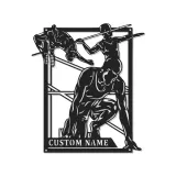 Arte de metal personalizado de atletismo | Cartel de nombre de atleta con luces LED | Decoración moderna para gimnasio y dormitorio