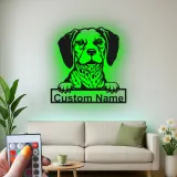 Cartel de metal LED personalizado con Beagle, regalo para amantes de los perros, decoración para sala de estar