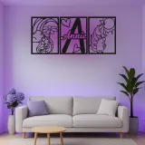 Custom Unicorn Led Light Metal Wall Art Personalized Gift for Kids Bedroom Decor with Name and Initial