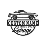 Individuelles LED-Schild für klassische Autos | Personalisierte Metall-Garagen-Dekoration | Vintage-Auto-Wandkunst | Beleuchtetes Geschenk für Männerhöhlen