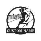 Insegna in metallo personalizzata con luce LED per giocatore di pallavolo - Regalo sportivo personalizzato per atleti, decorazione per sala giochi