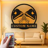 Cartel de metal LED personalizado de mezcladora, regalo de cocina personalizado para panaderos, decoración de panadería