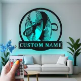Cartel de metal LED personalizado de hélice, regalo náutico para amantes de los barcos, decoración costera