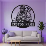 Personalized Firefighter LED Sign | Custom Metal Wall Art for Fire Station & Man Cave | First Responder Gift