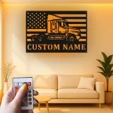 Insegna in metallo LED personalizzata per camion semi, regalo per camionisti, decorazione per garage o man cave 10