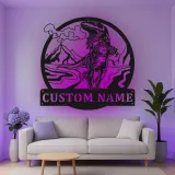 Insegna in metallo LED personalizzata con dinosauro per decorare la stanza dei bambini, regalo unico per amanti dei dinosauri