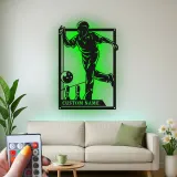 Insegna in metallo personalizzata con luce LED per giocatori di bowling - Regalo personalizzato per appassionati di bowling e decorazione per sale giochi