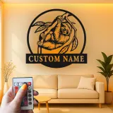 Insegna in metallo personalizzata con bradipo | Decorazione LED della giungla su misura | Regalo unico per amanti degli animali per cameretta o camera da letto