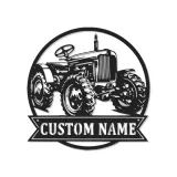Custom Tractor Led Light Metal Wall Art Personalized Farmer Gift Rustic Farmhouse Decor for Barn or Garage