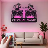 Cartel de metal LED personalizado para motorista de ATV, regalo personalizado para entusiastas del off-road, decoración para garaje o man cave 2