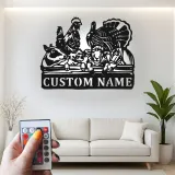 Cartel de Metal de Animales de Granja Personalizado | Decoración LED de Establo Personalizada | Arte Mural Rústico para Granjeros y Rancheros