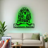 Custom Cocker Spaniel Led Light Metal Wall Art Personalized Dog Lover Gift Living Room Pet Decor 6