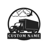 Insegna in metallo LED personalizzata per camion, regalo per camionisti, decorazione per garage per appassionati di camion 1