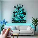 Custom Goat Farm Sign | LED Metal Wall Art | Personalized Farmhouse Decor for Barn or Ranch | Animal Lover Gift