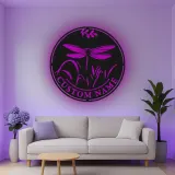 Décoration murale en métal LED personnalisée Libellule Cadeau pour amoureux de la nature Décor de jardin ou patio 1