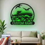 Personalisierte U-Boot Metall Schild | LED Nautische Wandkunst | Individuelles Navy Veteran Geschenk | Maritime Dekoration