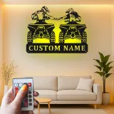 Cartel de metal LED personalizado para motorista de ATV, regalo personalizado para entusiastas del off-road, decoración para garaje o man cave 2