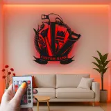 Cartel de metal personalizado con luz LED de juego de herramientas para regalo de manitas, decoración de garaje o taller 3