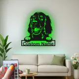 Décoration murale en métal LED personnalisée pour chien, cadeau pour les amoureux des animaux, décoration de salon ou de chambre