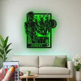 Insegna in metallo personalizzata per batteristi con LED | Insegna in metallo per banda musicale | Regalo per percussionisti e decorazione per sala band