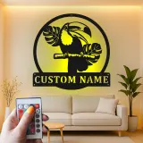 Custom Toucan Metal Sign with LED | Personalized Tropical Wall Art | Jungle Theme Decor for Patio, Sunroom & Office | Exotic Bird Gift