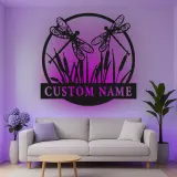 Insegna in metallo LED a forma di libellula personalizzata, regalo per amanti della natura, decorazione per camera da letto o giardino