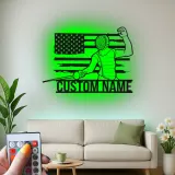 Décoration murale en métal personnalisée pour escrimeur avec rétroéclairage - Cadeau unique pour les passionnés d'escrime