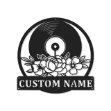 Cartel de metal LED de disco de vinilo personalizado para amantes de la música, regalo para estudio en casa 1