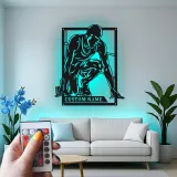 Runner LED Metal Wall Art | Personalized Sprinter Sign | Custom Track Athlete Gift | Modern Sports Decor for Room