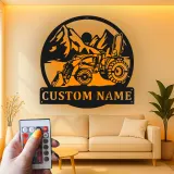 Custom Tractor Led Light Metal Wall Art Personalized Farmer Gift Rustic Farmhouse Decor