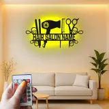 Custom LED Hair Salon Sign | Personalized Metal Wall Art for Stylists | Beauty & Barber Shop Decor
