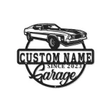 Custom Muscle Car Led Light Metal Wall Art Personalized Garage Gift for Car Enthusiasts Man Cave Decor 5