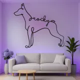 Insegna in metallo LED personalizzata per Doberman Pinscher - Regalo unico per amanti dei cani - Decorazione per soggiorno
