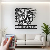 Insegna in Metallo per Giocatori di Softball Personalizzata | Arte da Parete LED con Nome Personalizzato | Regalo per Squadra di Softball | Decorazioni per Camera delle Ragazze & Ricevitore, Lanciatore, Battitore